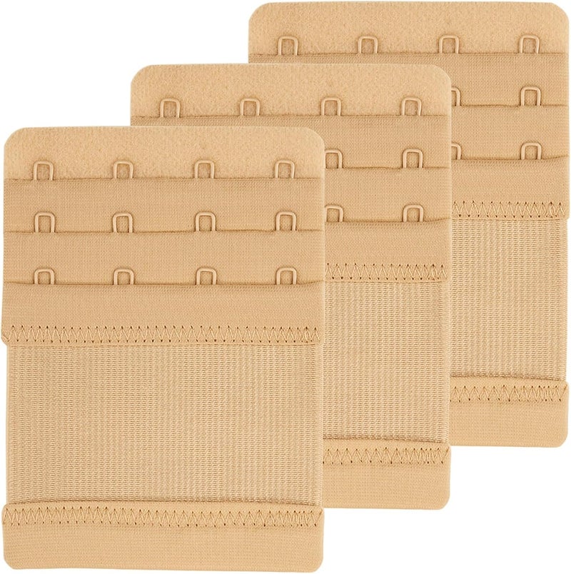 4 Hook Bra Extenders for women, Adjustable 4 hook Plus Size Bra Extender (3/4" Spacing)